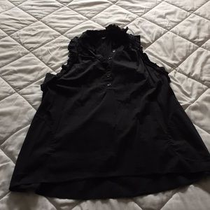 BCBG black sleeveless blouse size M